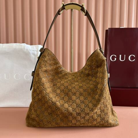 Gucci Beatrix Brown GG suede shoulder 1 1 Replica