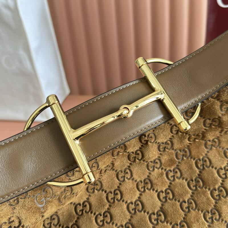 Gucci Beatrix Brown GG suede shoulder — 1:1 Replica