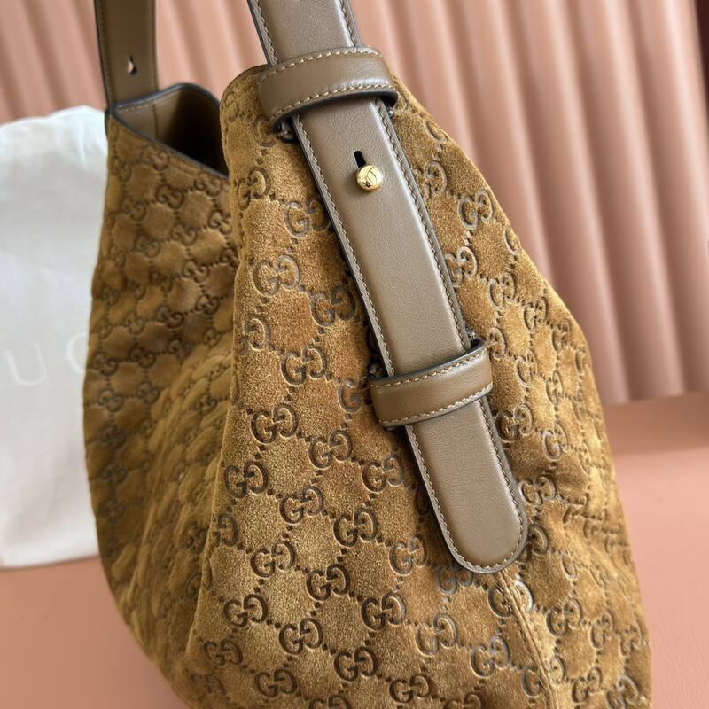 Gucci Beatrix Brown GG suede shoulder — 1:1 Replica