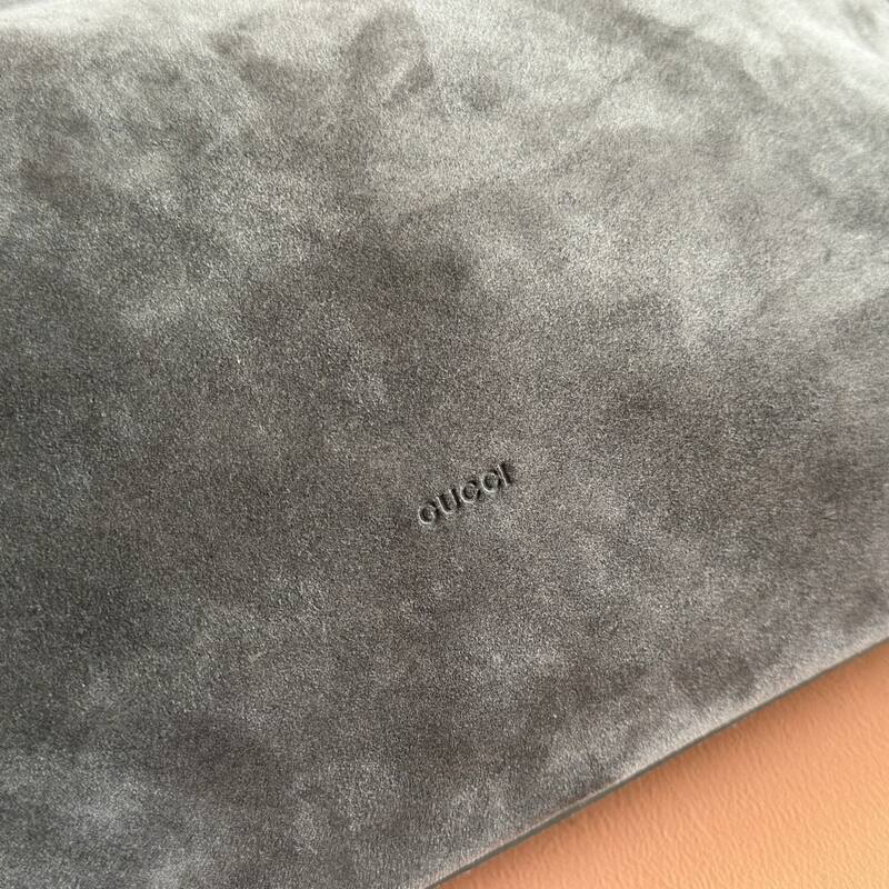 Gucci Beatrix Dark grey suede shoulder — Premium Replica