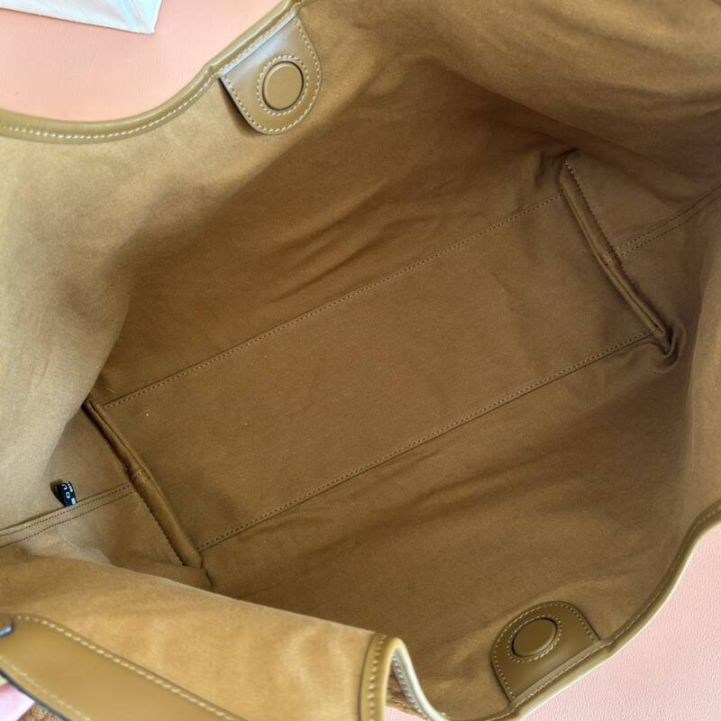 Gucci Giglio Brown GG canvas with green-red-green stripe tote — 1:1 Replica