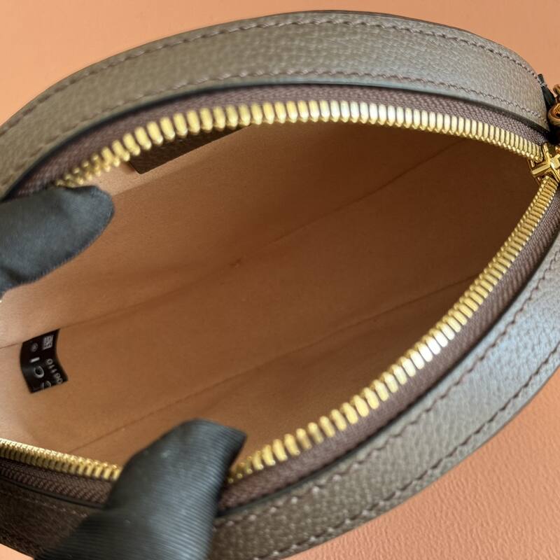 Gucci Ophidia Beige Ebony GG Supreme with brown leather trim 18x18x4 crossbody — AAA Quality Replica