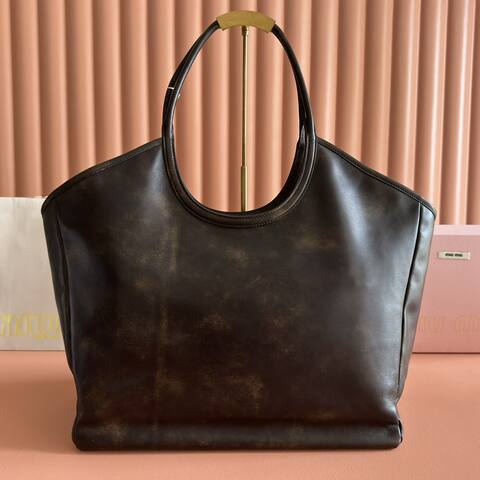 Miu Miu Brown 40x30x16cm shoulder bag AAA Quality Replica