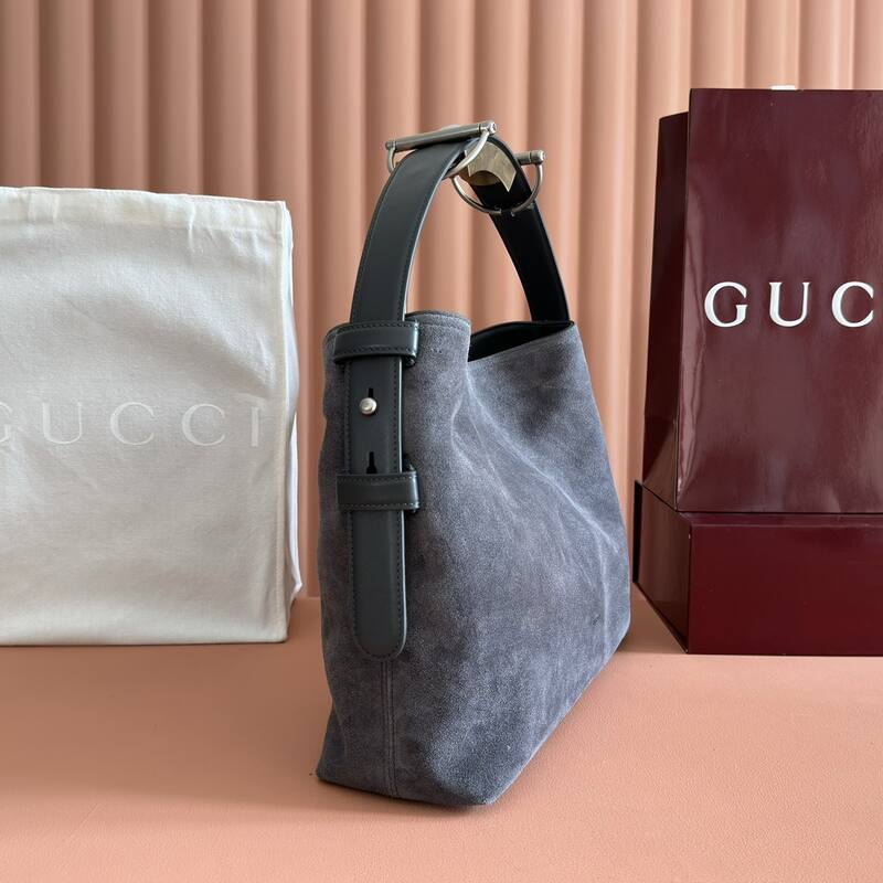 Gucci Beatrix Gray suede shoulder — Premium Replica