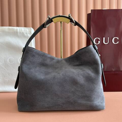 Gucci Beatrix Gray suede shoulder Premium Replica