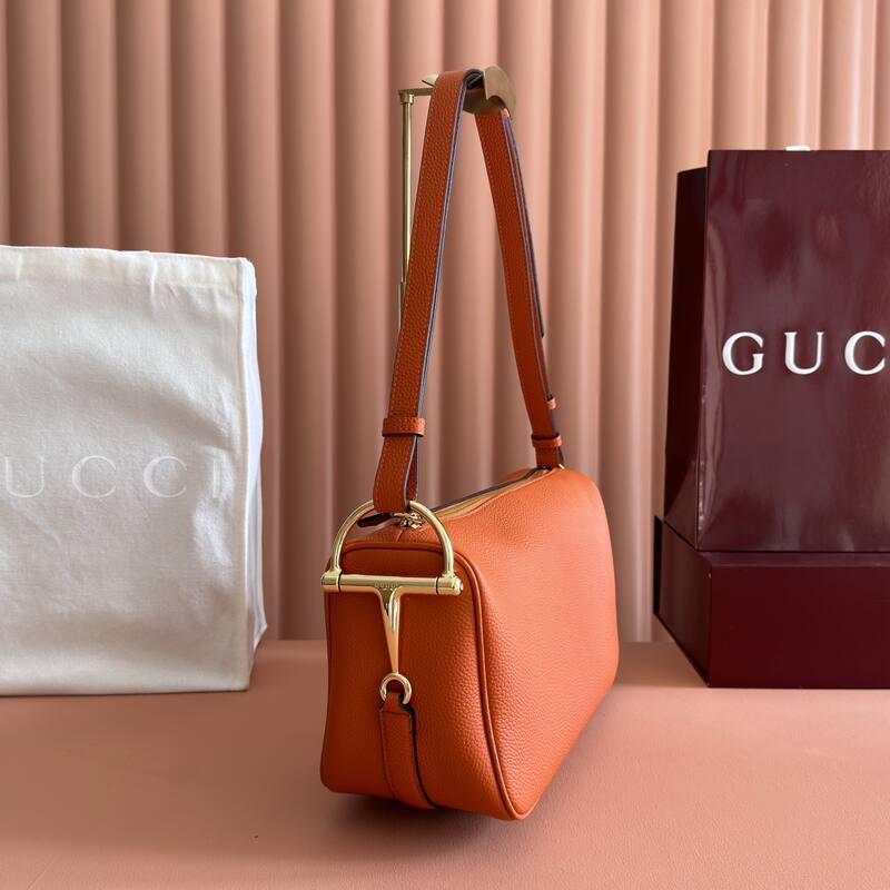 Gucci Half Horsebit Orange leather shoulder — 1:1 Replica