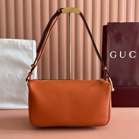 Gucci Half Horsebit Orange leather shoulder 1 1 Replica
