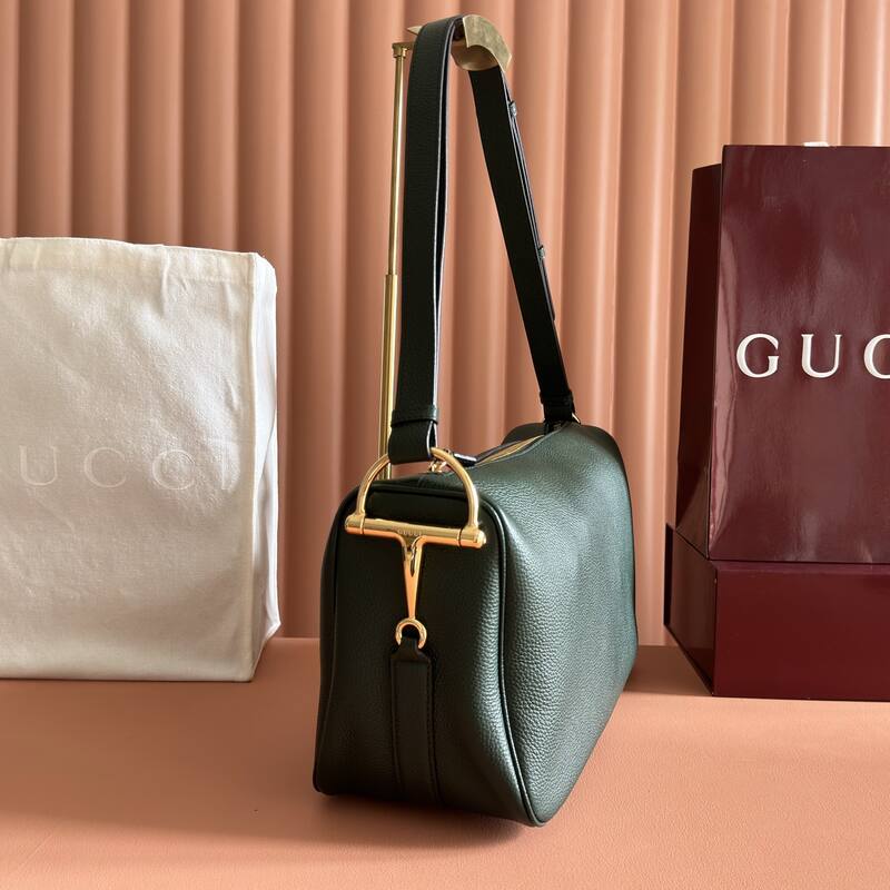 Gucci Half Horsebit Series Dark Green shoulder — AAA Quality Replica