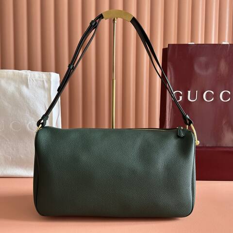 Gucci Half Horsebit Series Dark Green shoulder AAA Quality Replica