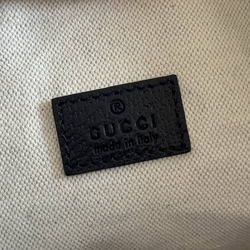 Gucci Blue denim GG with Web stripe shoulder — Premium Replica