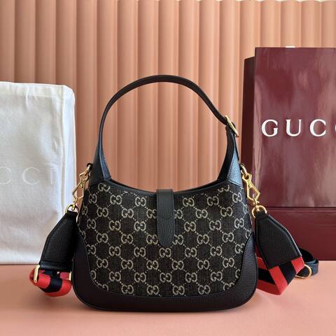 Gucci Black GG canvas shoulder Premium Replica