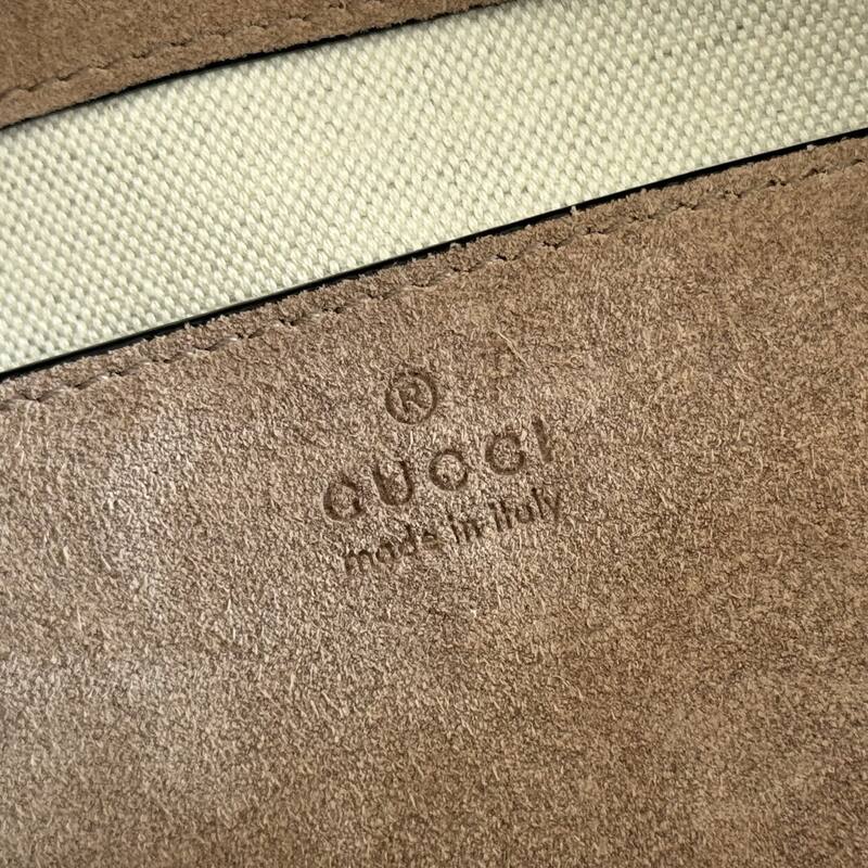 Gucci Beige GG monogram suede shoulder — AAA Quality Replica