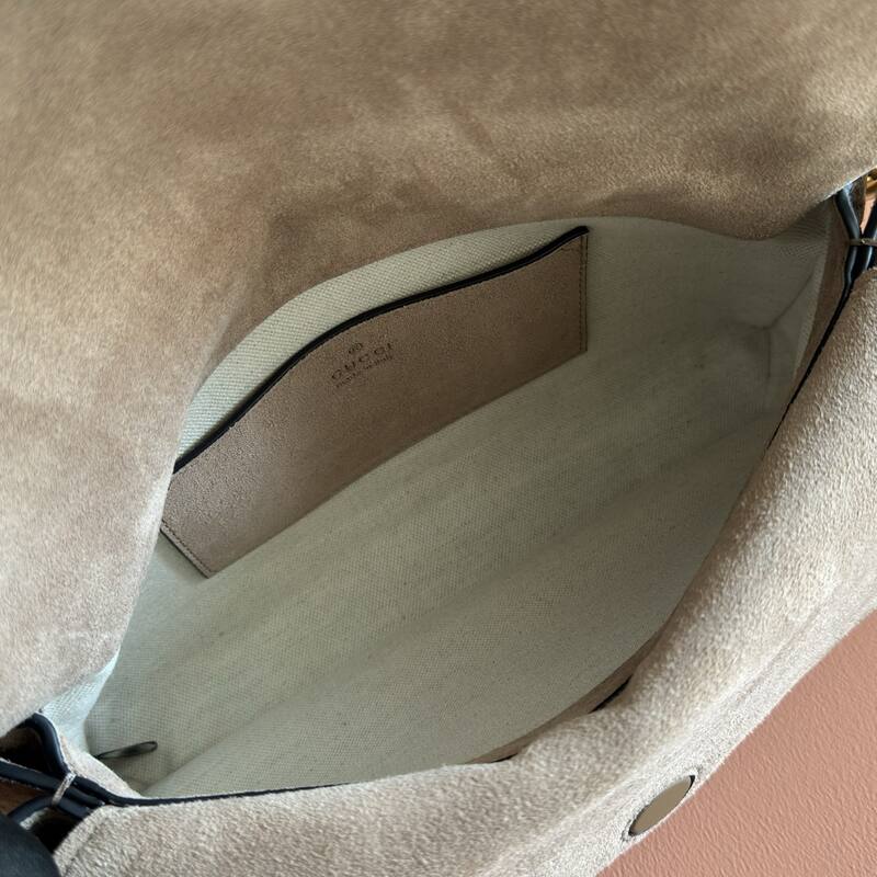 Gucci Beige GG monogram suede shoulder — AAA Quality Replica