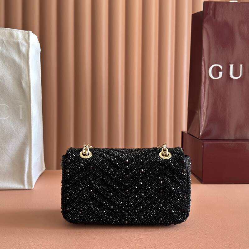 Gucci GG Marmont Black crossbody — Top Quality Replica