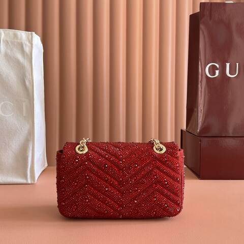 Gucci GG Marmont Red shoulder 1 1 Replica