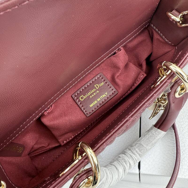 Dior Lady D-Joy Burgundy shoulder — AAA Quality Replica