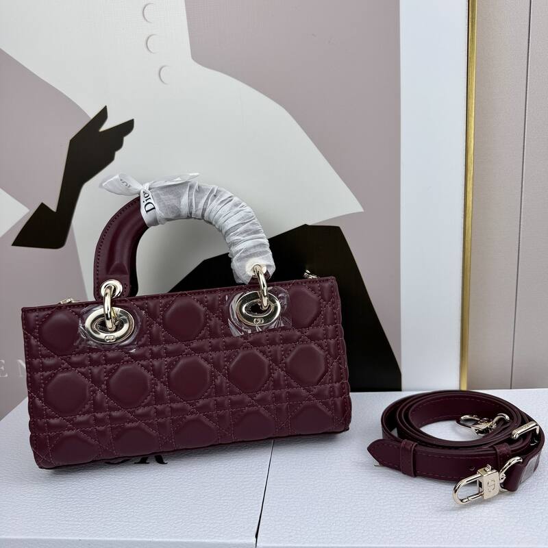 Dior Lady D-Joy Burgundy shoulder — AAA Quality Replica