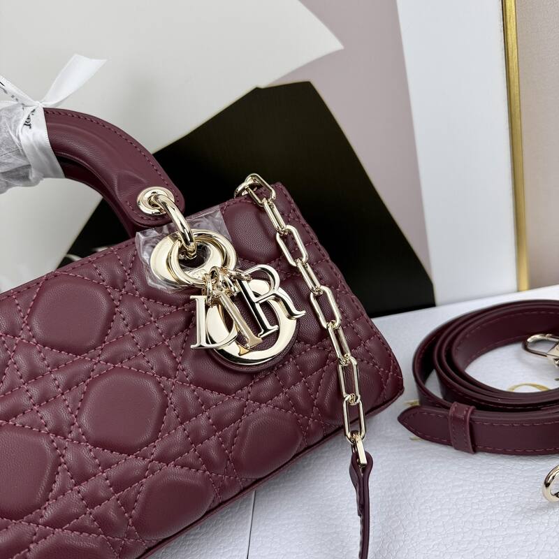 Dior Lady D-Joy Burgundy shoulder — AAA Quality Replica