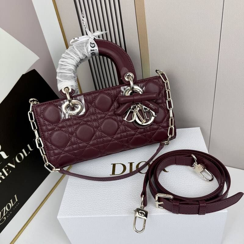 Dior Lady D-Joy Burgundy shoulder — 1:1 Replica