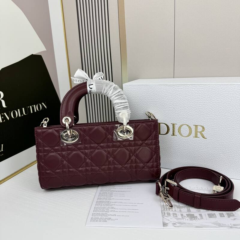 Dior Lady D-Joy Burgundy shoulder — 1:1 Replica