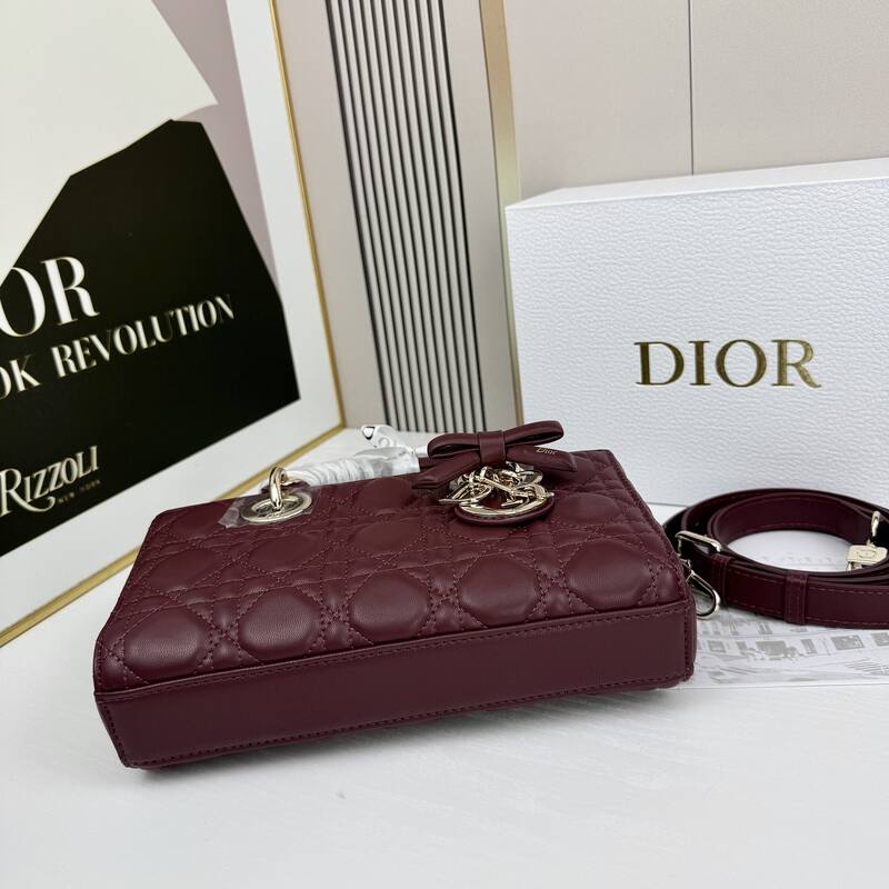 Dior Lady D-Joy Burgundy shoulder — 1:1 Replica
