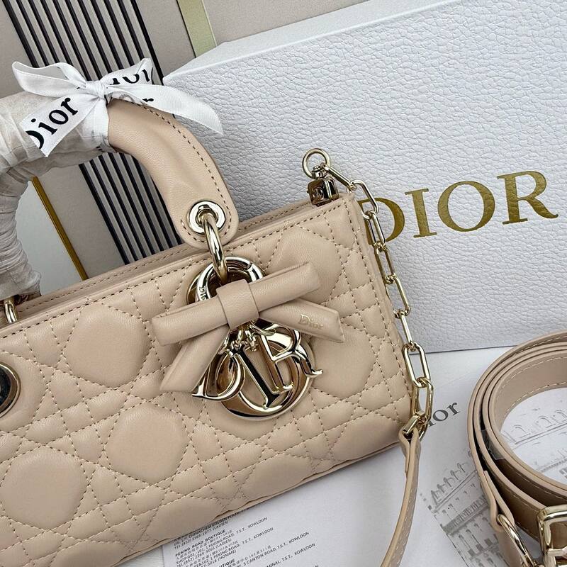 Dior Lady D-Joy Beige shoulder — Top Quality Replica