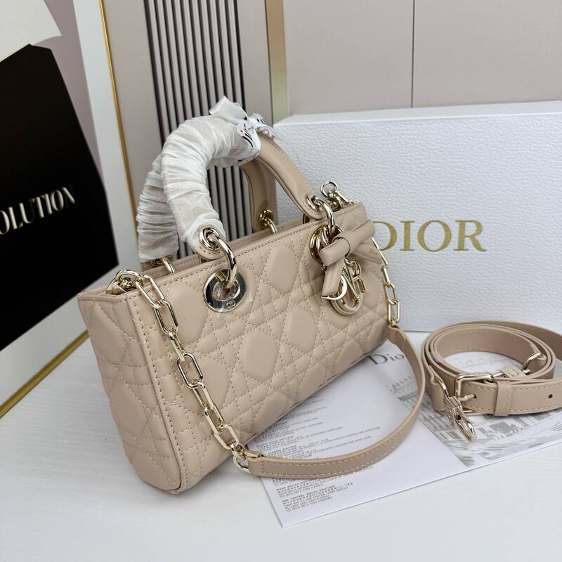 Dior Lady D-Joy Beige shoulder — Top Quality Replica