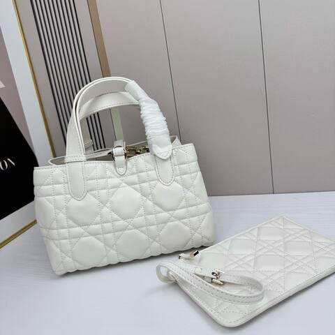 Dior Toujours White 23cm tote Premium Replica