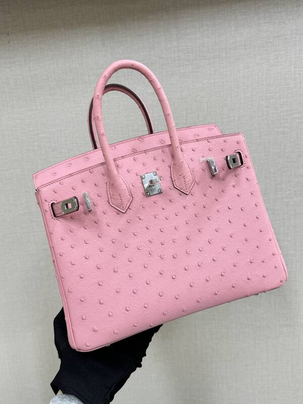 Hermes Birkin 25 Pink ostrich leather everyday — Top Quality Replica