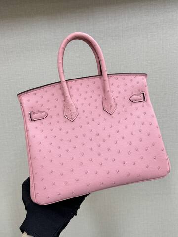Hermes Birkin 25 Pink ostrich leather 25cm everyday Top Quality Replica