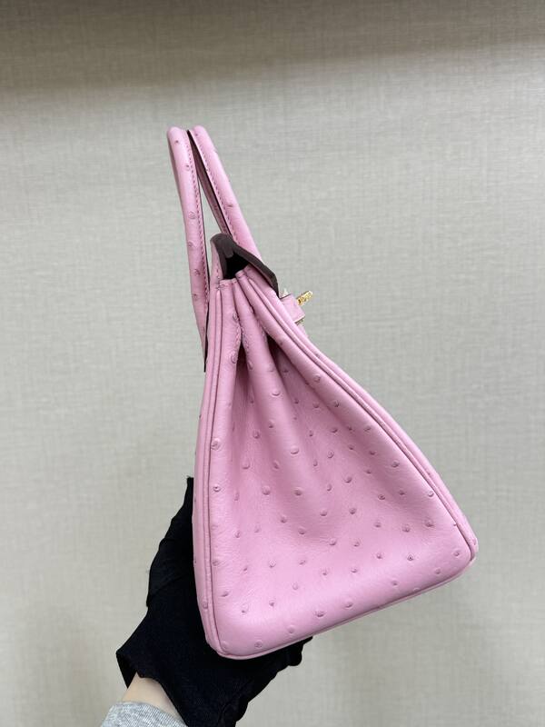 Hermes Birkin 25 Pink ostrich 25 handbag — Top Quality Replica