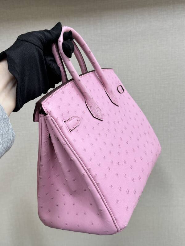 Hermes Birkin 25 Pink ostrich 25 handbag — Top Quality Replica