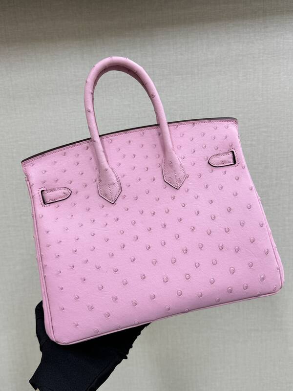 Hermes Birkin 25 Pink ostrich 25 handbag — Top Quality Replica
