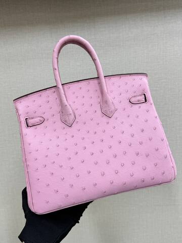 Hermes Birkin 25 Pink ostrich 25 handbag Top Quality Replica