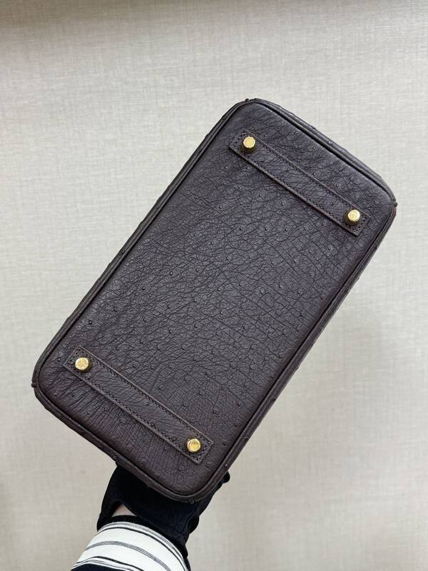 Hermes Birkin 25 Dark Brown Ostrich everyday — 1:1 Replica