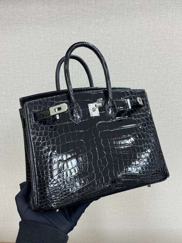 Hermes Birkin 25 Black Crocodile everyday — Top Quality Replica