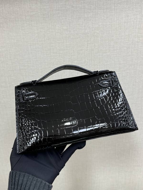 Hermes Kelly Black Crocodile evening — 1:1 Replica