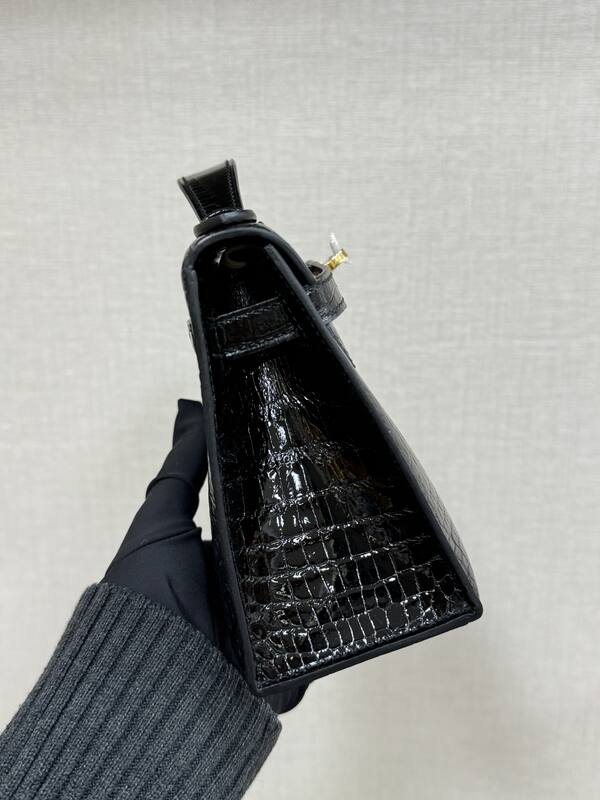 Hermes Kelly Black Crocodile evening — 1:1 Replica