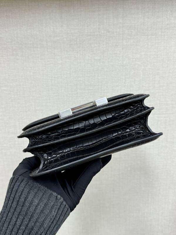 Hermes Constance Black crocodile shoulder — Premium Replica