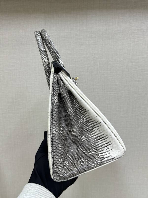Hermes Birkin 25 Gray White Lizard everyday — 1:1 Replica