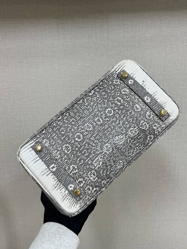 Hermes Birkin 25 Gray White Lizard everyday — 1:1 Replica