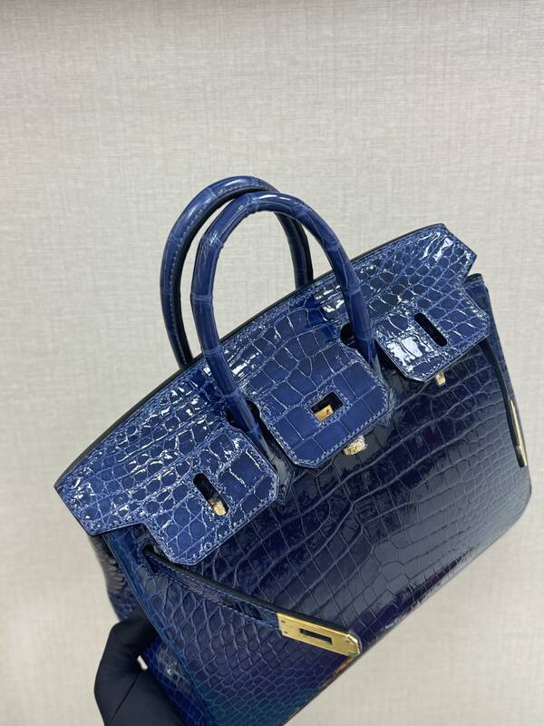 Hermes Birkin 25 Blue Crocodile everyday — AAA Quality Replica