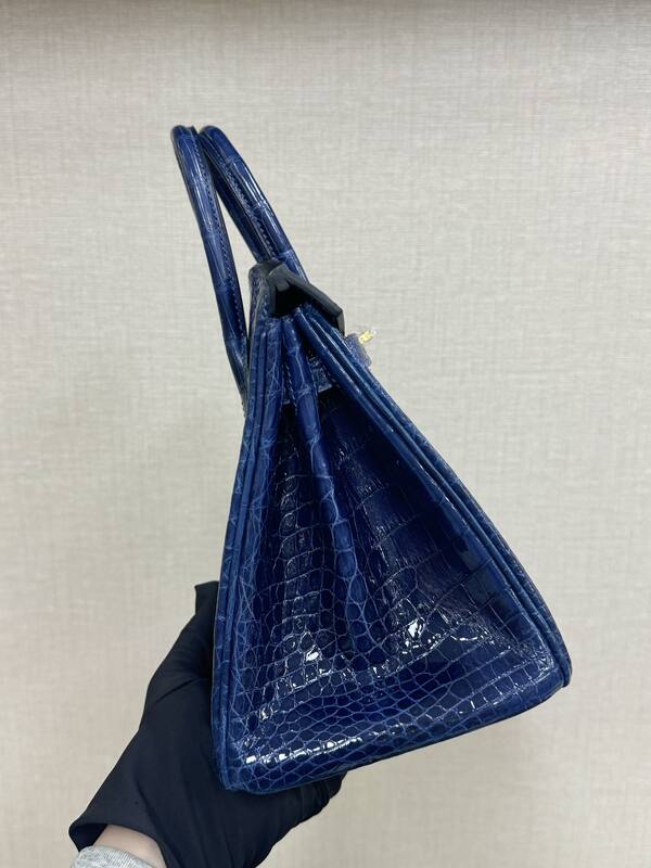 Hermes Birkin 25 Blue Crocodile everyday — AAA Quality Replica