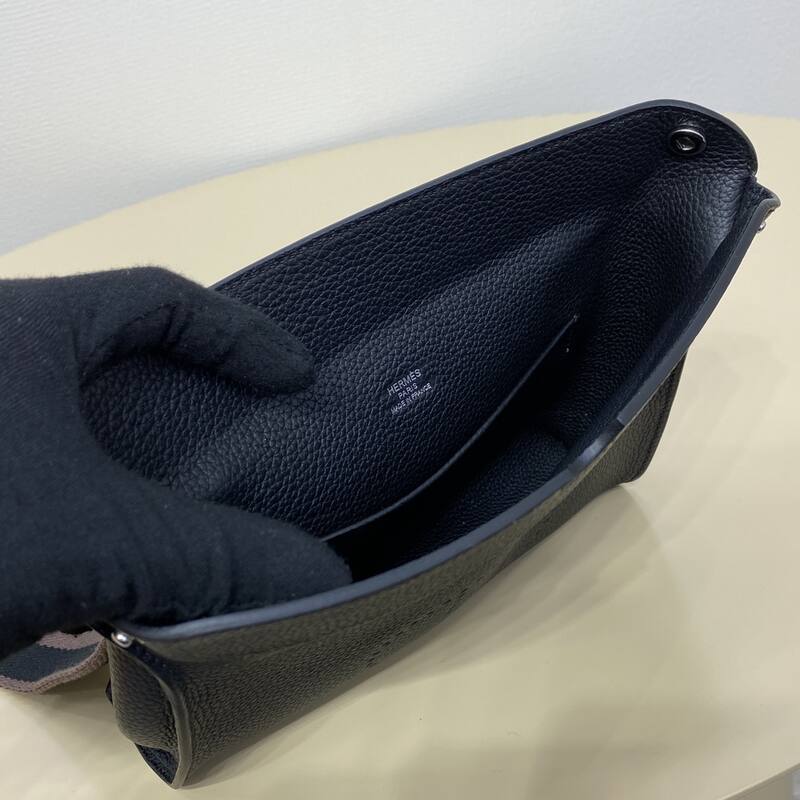 Hermes Evelyne Black leather 29 crossbody — 1:1 Replica