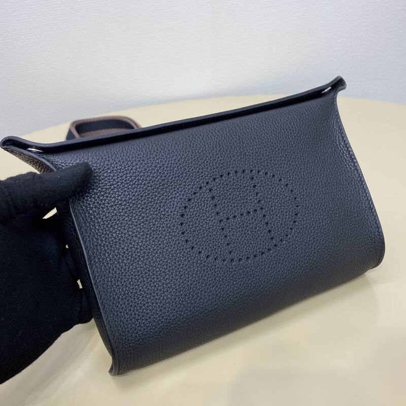 Hermes Evelyne Black leather 29 crossbody — 1:1 Replica