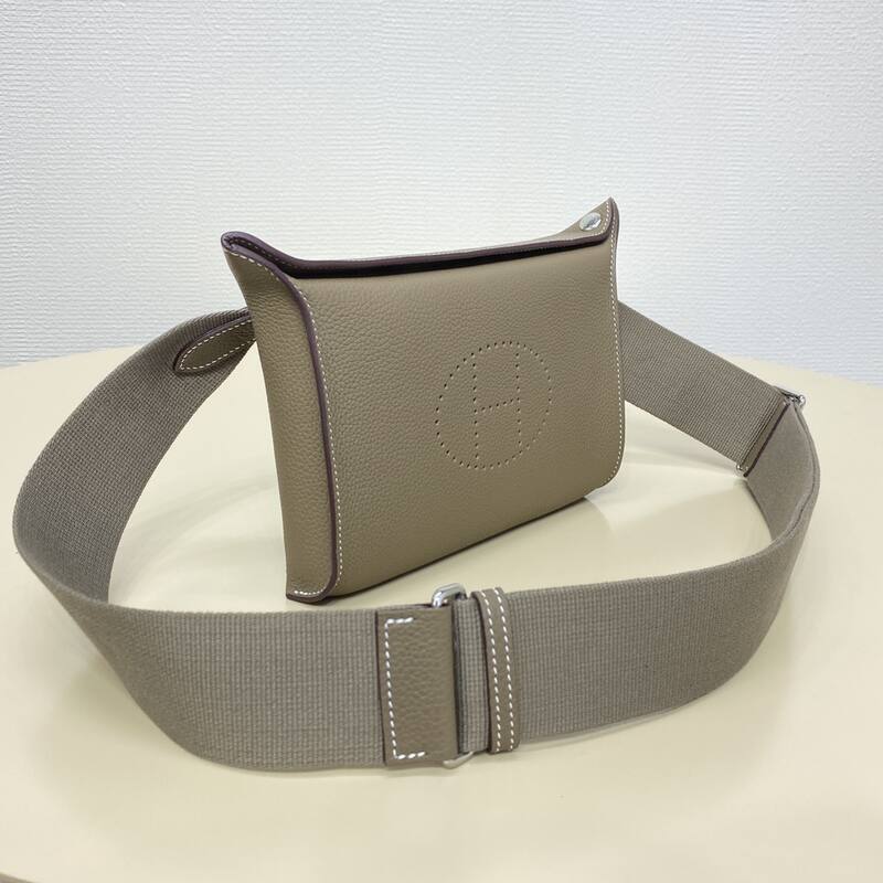 Hermes Videpoches Khaki Olive crossbody — AAA Quality Replica