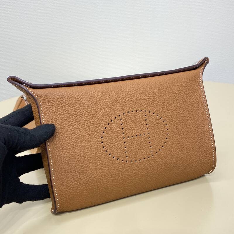 Hermes Vide Poche Gold Tan leather everyday — Top Quality Replica