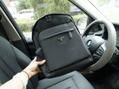 Prada Nylon black 32x49x15cm backpack Premium Replica