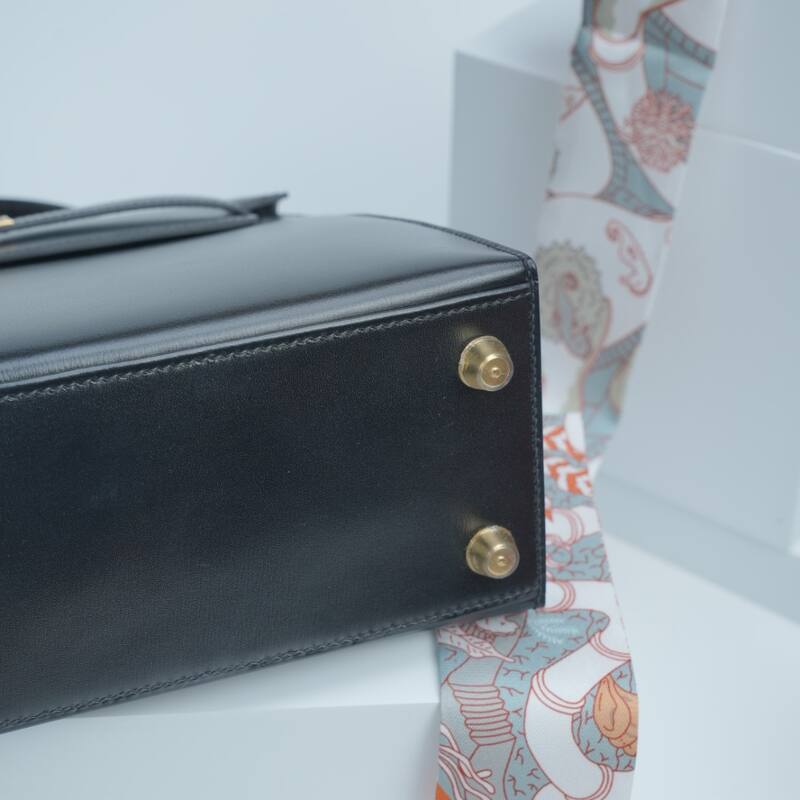 Hermes Kelly Black top handle — Top Quality Replica