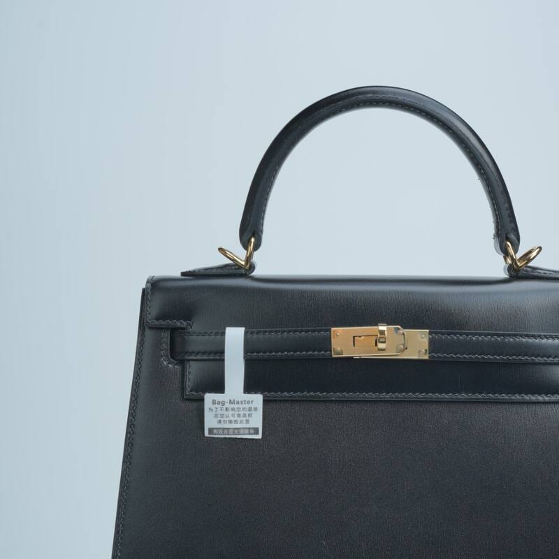 Hermes Kelly Black top handle — Top Quality Replica